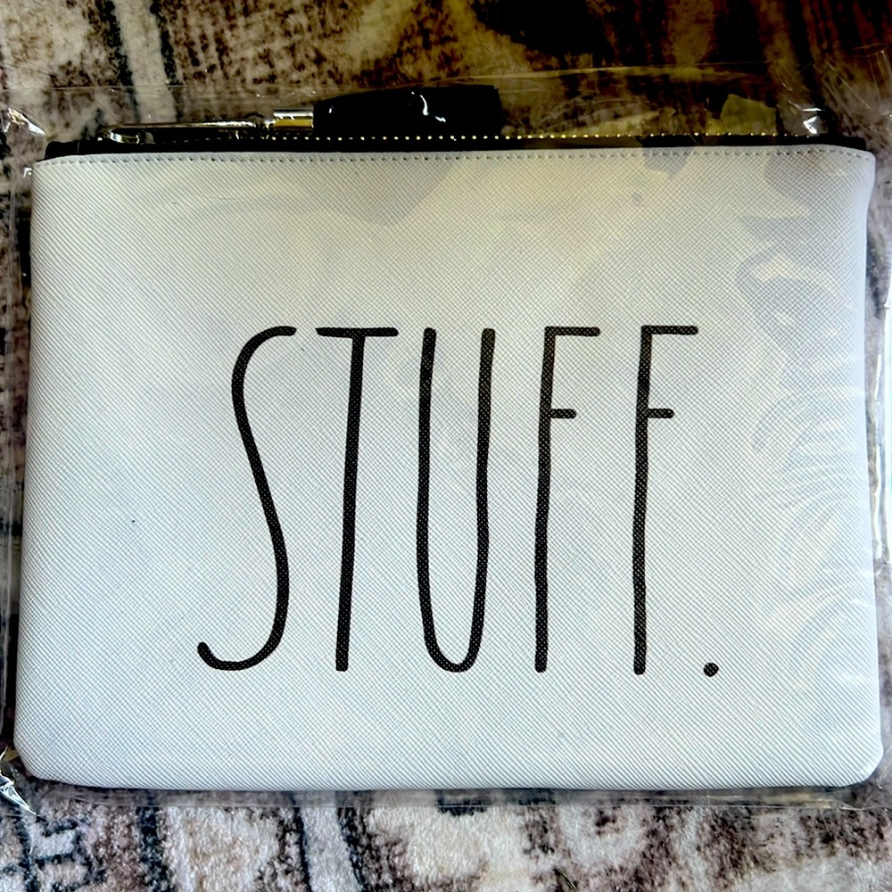 #NWT Rae Dunn "STUFF" Zipper Pouch
